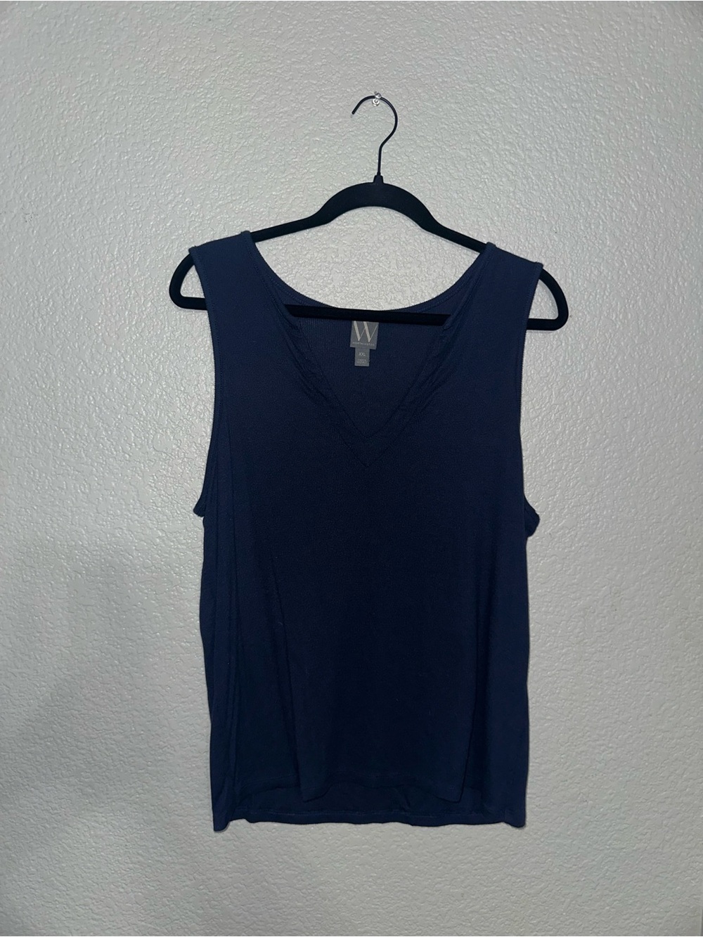 Worthington Navy V-Neck Tank Top